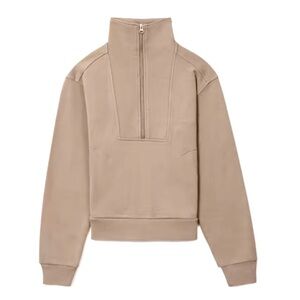 Everlane - The Track Half-Zip Tan XS